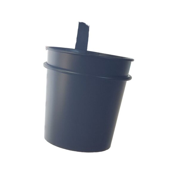 AVON On the Wall Collection Bucket with Holder Black Bucket 5" with hanger 7" - Picture 6 of 7